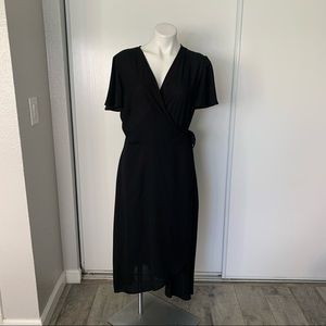Wrap around plus size dress